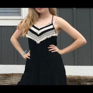 Black knee length dress